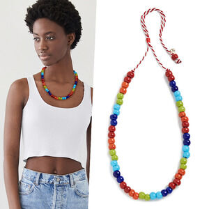 Maison Irem Havana Chunky Bead Necklace NWOT